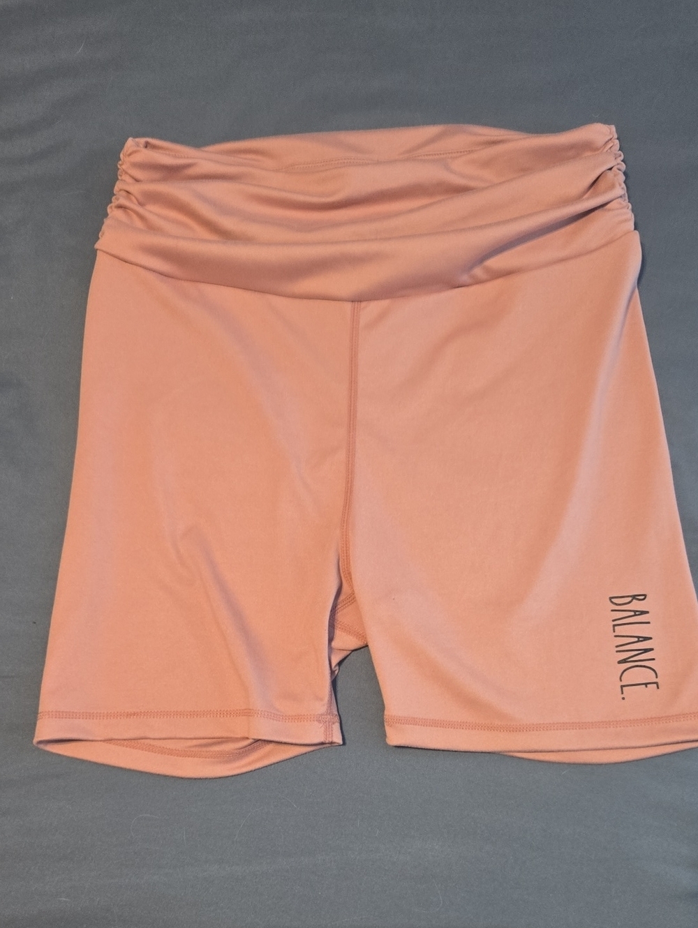 Rae Dunn Peach High-Waist Bike Shorts
